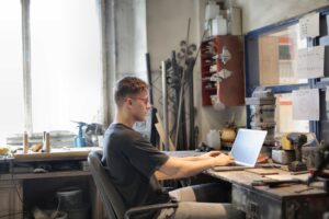 Man using laptop in a workshop 4 300x200 - Man using laptop in a workshop (4)