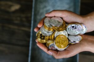 handful of bitcoins 300x200 - handful of bitcoins