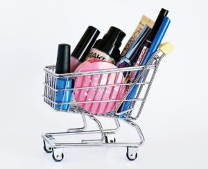 assorted cosmetics in a shopping cart 300x244 - assorted cosmetics in a shopping cart
