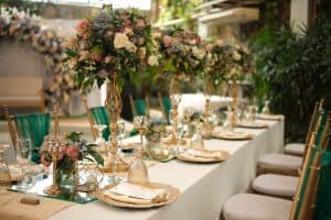 elegant table setup in a wedding reception 300x200 - elegant table setup in a wedding reception