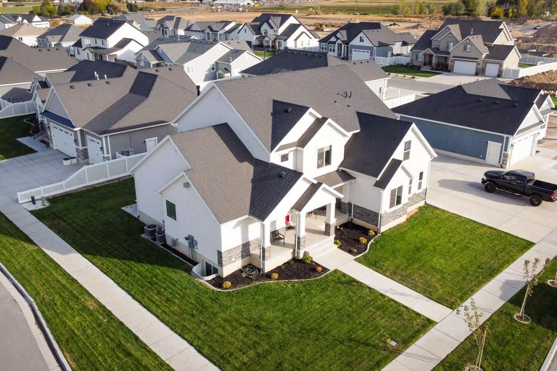 Aerial shot of a residential area - What Austin Homeowners Are Learning to Check Before Hiring an Out-of-Town Roofer
